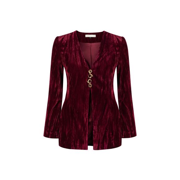 Usisi Sister 'Coco' Pink Viscose Crushed-Velvet Top Size S - Picture 1 of 4